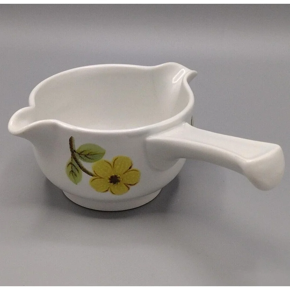 VTG 1973 Lambeth Stoneware Royal Doulton Summer Days Gravy Boat Stick Handle